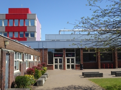 Summer view of school from front garden